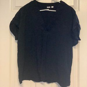 Gap | Black Short Sleeved Blouse
